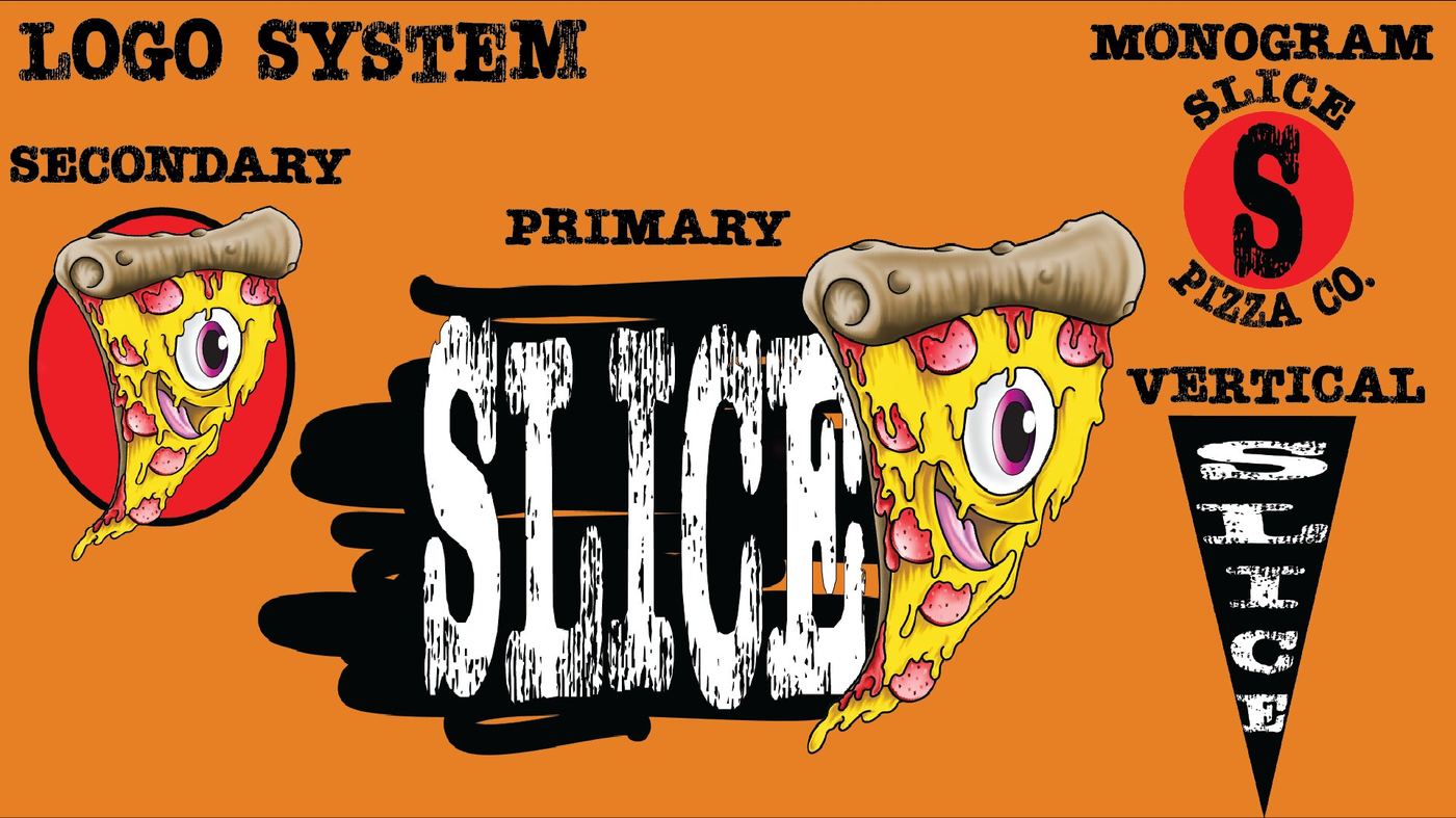Slice full logo system — primary, secondary, monogram, vertical