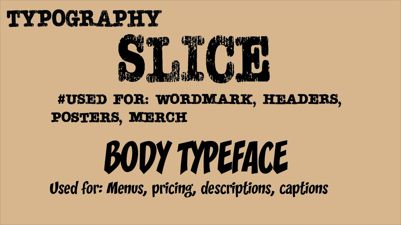 Slice typography system